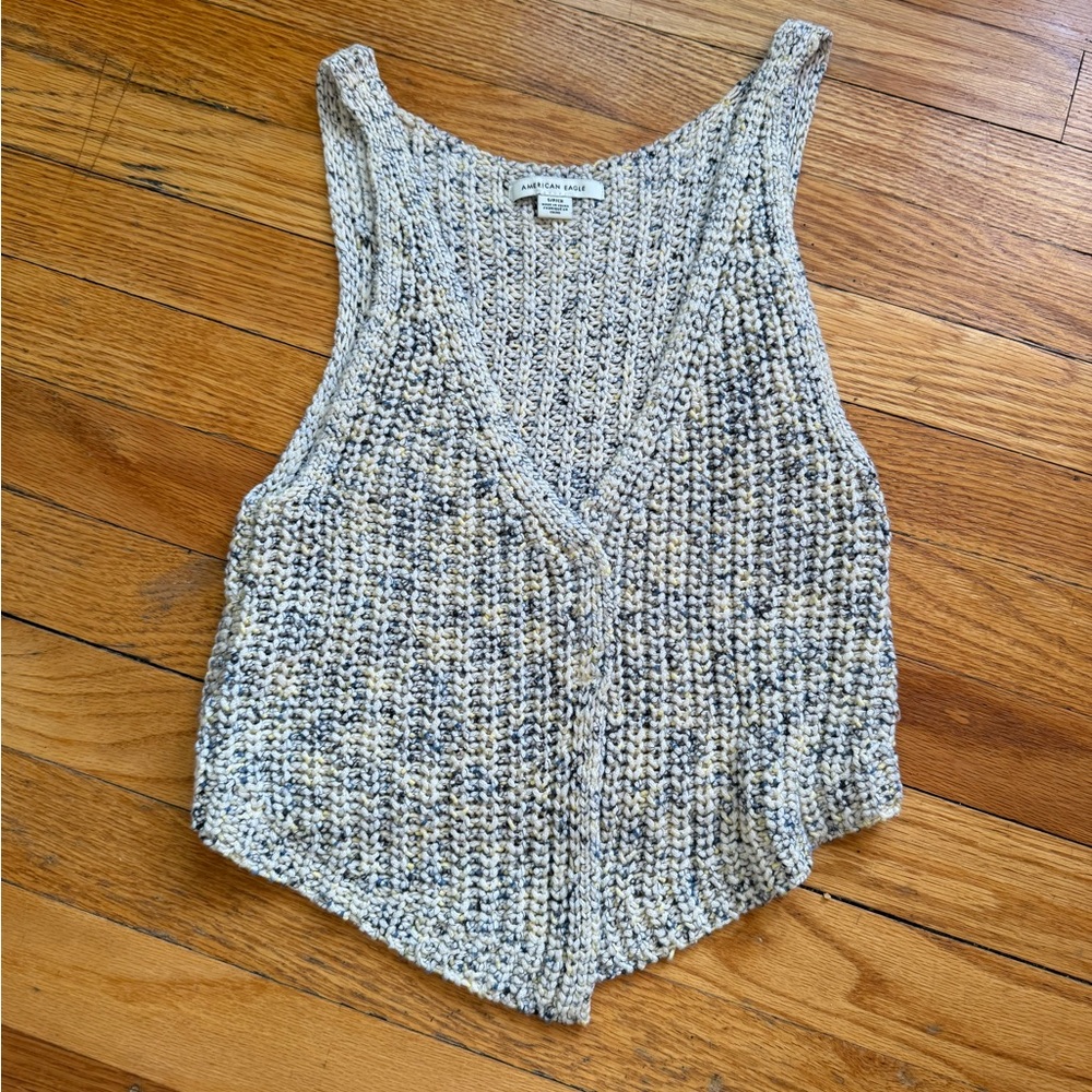 Women's Knit Sleeveless Top - Gray American Eagle